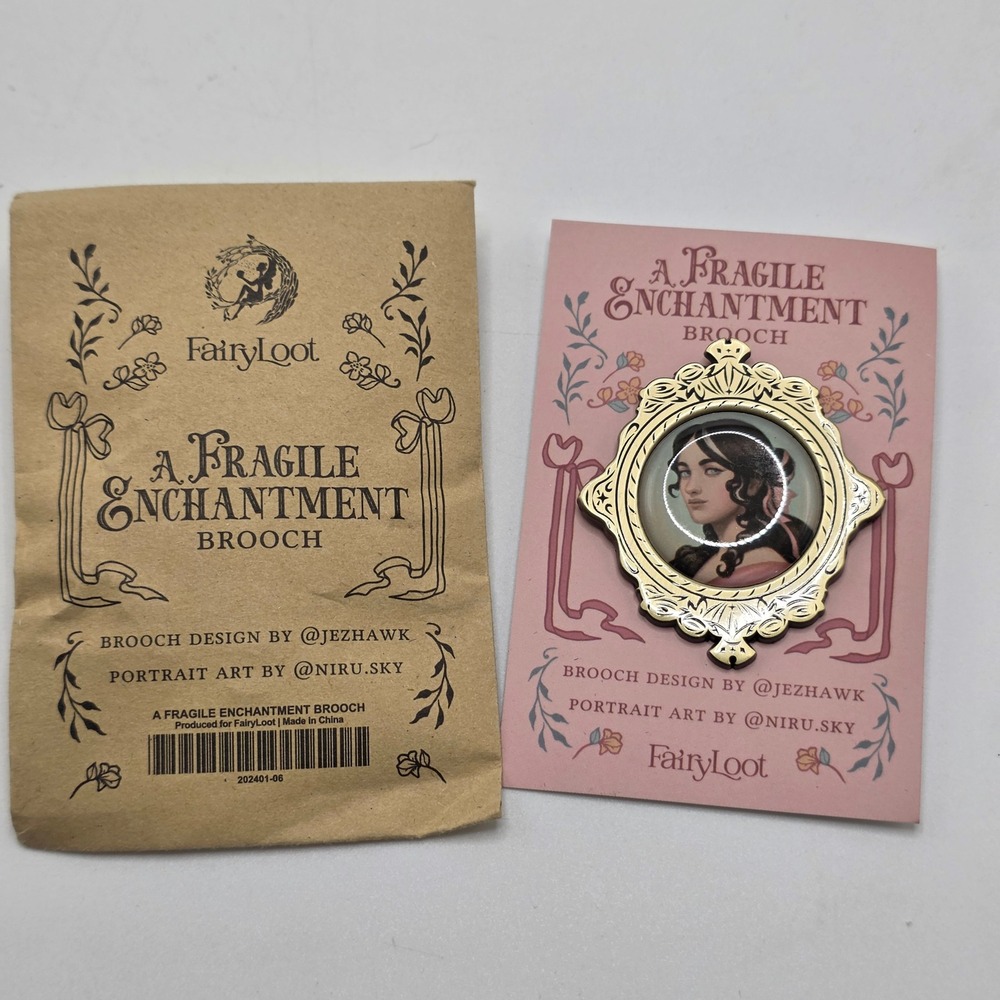 FairyLoot A Fragile Enchantment Brooch Niru.sky Art Jezhawk Gold Filigree Pin